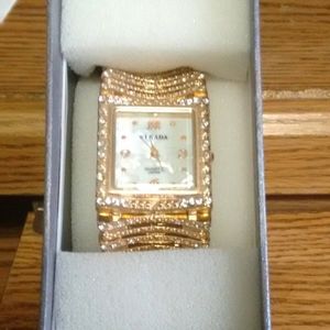 Australian Crystal Rose Tone Plated Fashion Watch